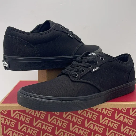 Vans Men's Black Canvas Sneakers Atwood (Canvas) Black/Black
VN000TUY186 - Picture 9 of 16